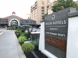 Entrance to the Delta Hotels by Marriott Grand Okanagan Resort