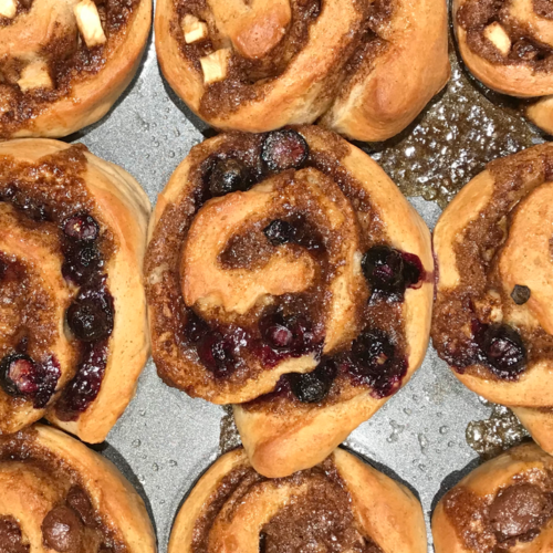 Cinnamon rolls with various fillings
