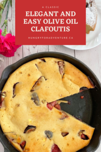 Easy and Elegant Olive Oil Clafoutis Pinterest image