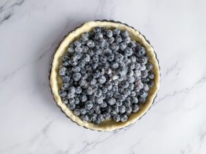 Blueberry Tart using Pate Brisee Pastry
